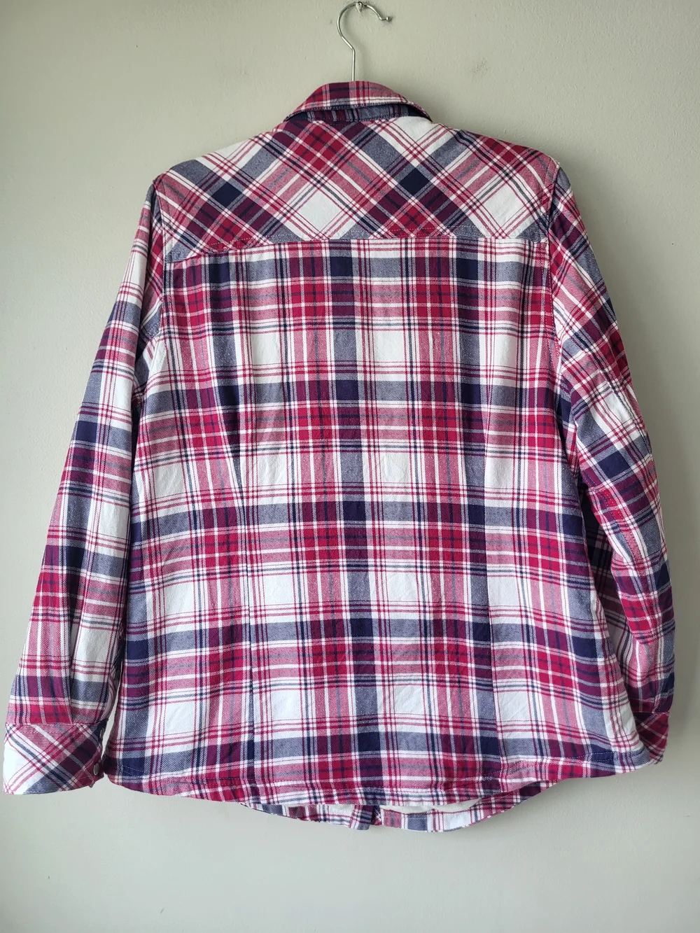 Lady Hathaway Red Plaid Button-Down Lined Cozy Countryside Shirt Jacket - Picture 2 of 14